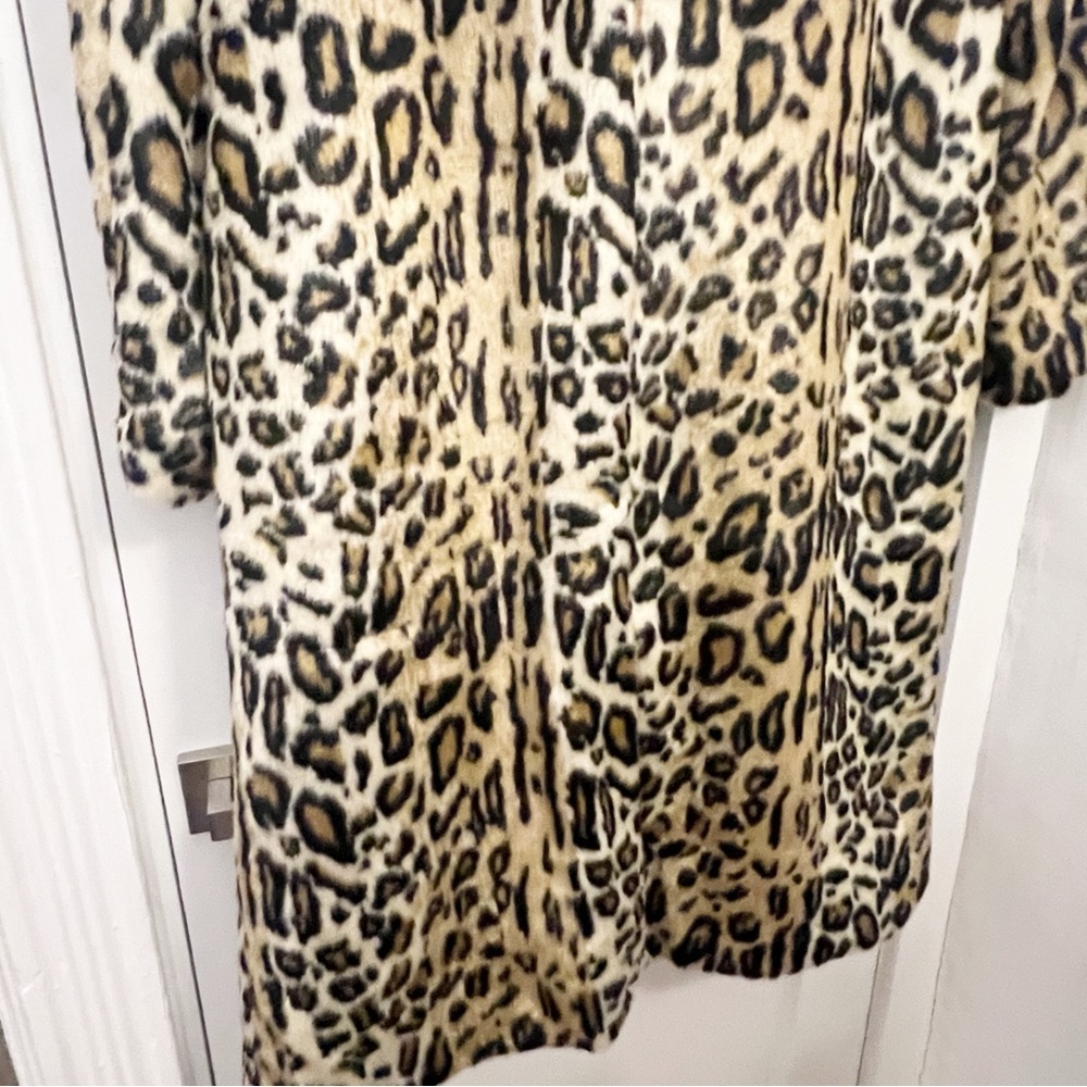 Alice + Olivia Nicholas Leopard Faux-Fur Coat - Size Large - Picture 8 of 8